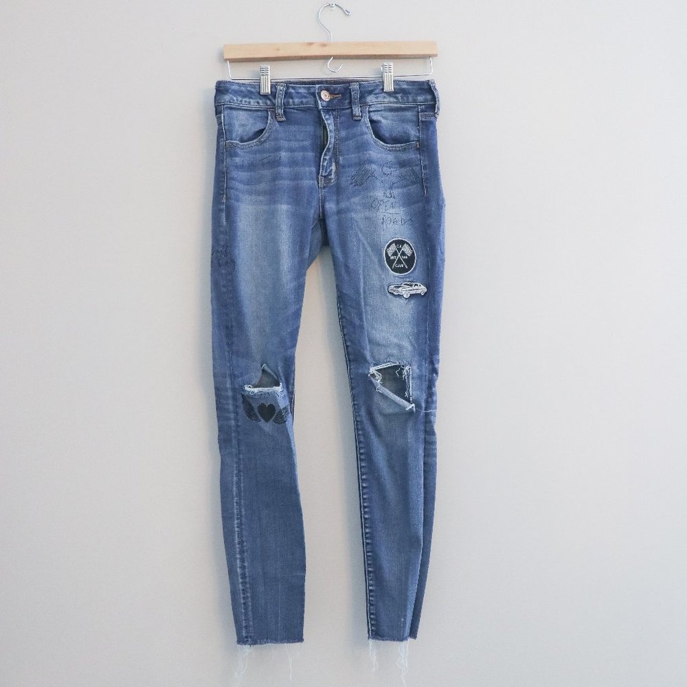 AE Patch Car Racing Tattoo Vegas Dice Jeans